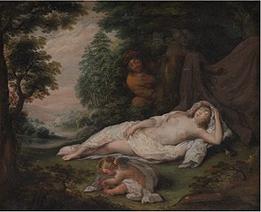 Sleeping Nymph Watched by a Man