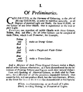 Страница из книги Леблона «Coloritto», изданной в 1725 году, которая описывает трёхцветную модель печати RYB