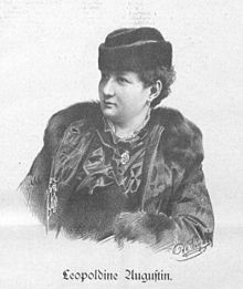 Leopoldine Augustin im Jahre 1887