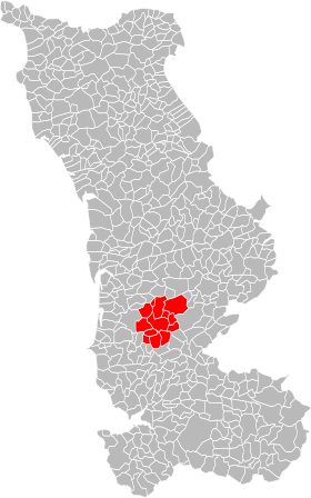 Localizarea Comunității municipiilor din cantonul Gavray