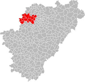 Location of the CC du Pays d'Aigre in the Charente department