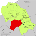 Расположение муниципалитета Альтура на карте провинции