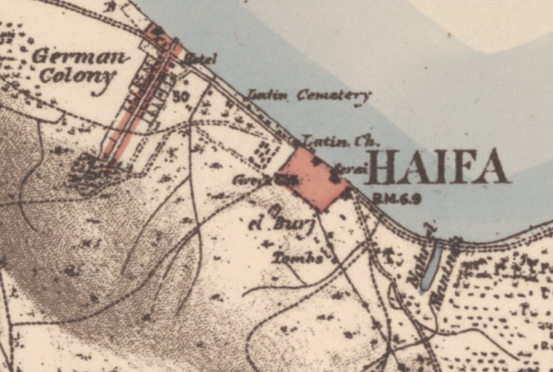 File:Location of Haifa German Templar Colony in the PEF Survey of Palestine.png