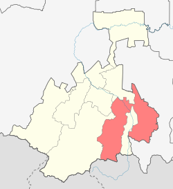 Location of Prigorodny District in the Republic of North Ossetia–Alania