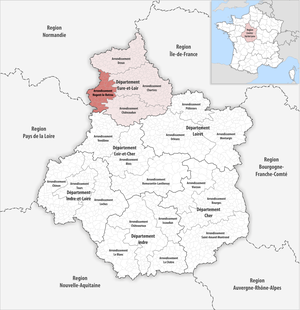 Ножан-ле-Ротру, карта