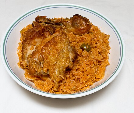 Locrio de Pollo, chicken and fried rice