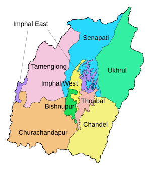 Manipur: Histoire, Géographie, Divisions administratives