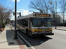 A route 451 bus on Route 1A in Salem MBTA route 451 bus on Bridge Street, April 2015.JPG