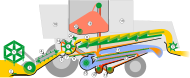 Scheme/Drawing of a combine harvester