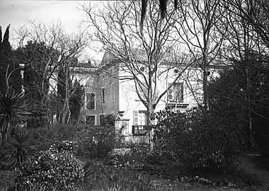 La casa fotografiada en 1914.