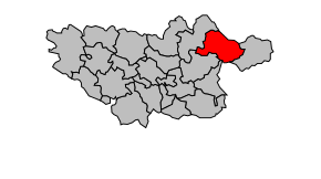 Kanton na mapě arrondissementu Castres
