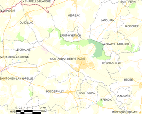Poziția localității Montauban-de-Bretagne