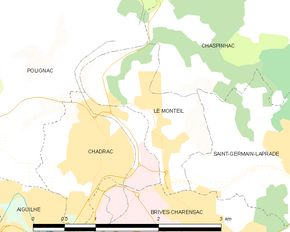 Poziția localității Le Monteil