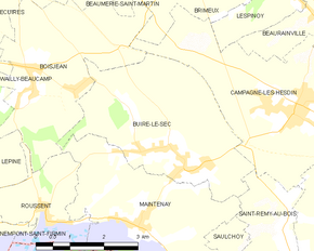 Poziția localității Buire-le-Sec