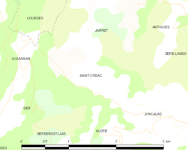 Mapa obce Saint-Créac