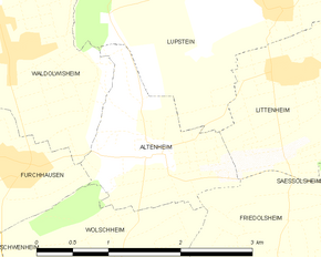 Poziția localității Altenheim