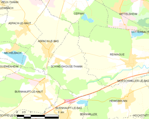 Poziția localității Schweighouse-Thann