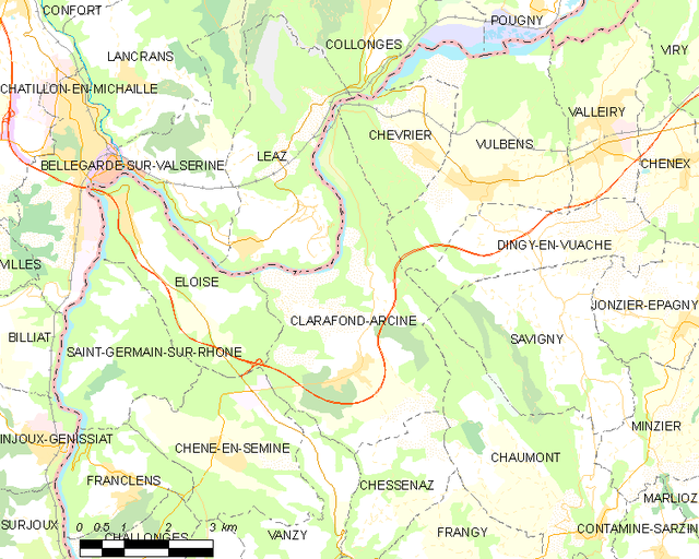 Clarafond-Arcine - Localizazion