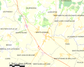 Poziția localității Sainte-Hermine