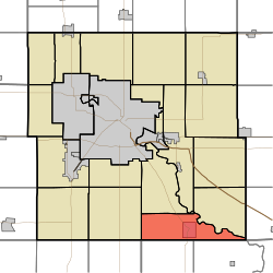 Айова штаты, Блэк Хок округы, Биг Крик Тауншипті бөлектейтін карта