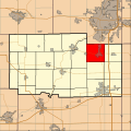 English: This is a map of Ogle County, Illinois, USA which highlights the location of Scott Township.