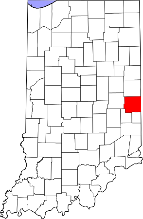 Map of Indiana highlighting Wayne County.svg