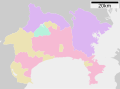 Map of Kanagawa Prefecture.