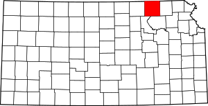 Map of Kansas highlighting Marshall County.svg