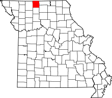 Harta e Mercer County në Missouri