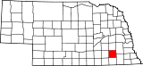 Map of Nebraska highlighting Saline County.svg