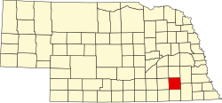 Ubicación dentro del estado estadounidense de Nebraska