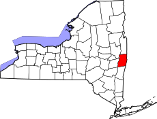 Map of New York highlighting Rensselaer County.svg