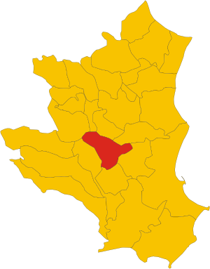 Map of comune of Santa Severina (province of Crotone, region Calabria, Italy).svg