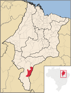 Localização de Tasso Fragoso no Maranhão