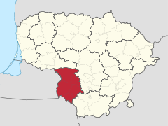 Marijampole County in Lithuania.svg