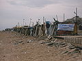 Return of the slums to the beach in Chennai, India, March 2005