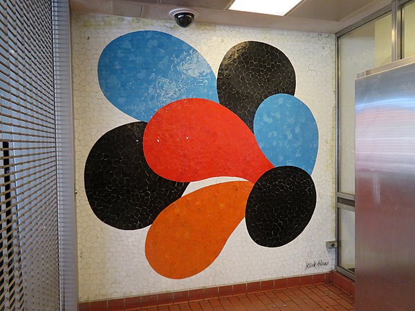 One of the tile mosaics at the station