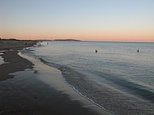 Marseillan-Plage au coucher du soleil.