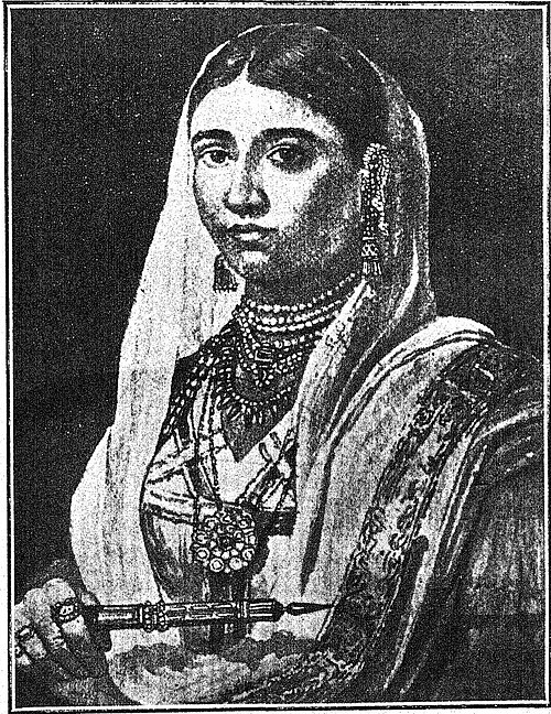 "Mastani bai" as depicted in A history of the Maratha People