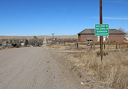 Looking north on Main Street (County Road 149) from the town's south side, November 2021