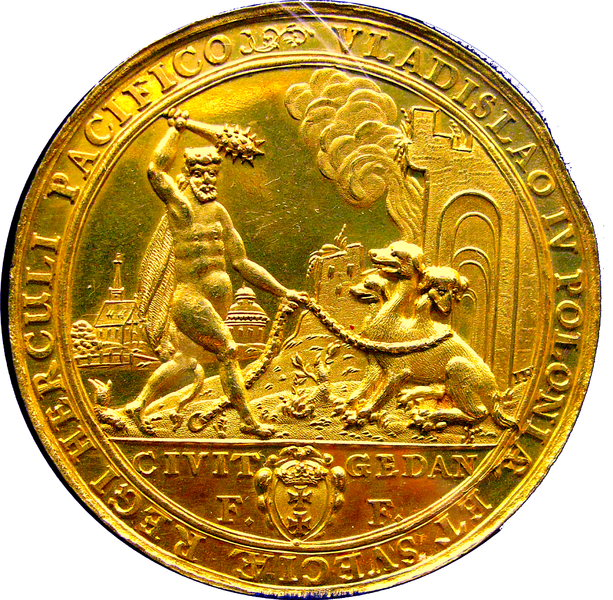 File:Medal (12 ducats) commemorating voctories of Polish King Vladislaus IV over Russia, Turkey and Sweden 1637.PNG