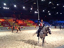 Presentación de caballeros en el Medieval Times.