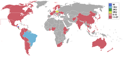 Countries and territories which sent delegates and results Miss Earth 2003 Map.PNG