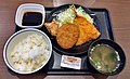 吉野家のミックスメンチカツ定食