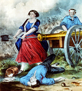 Molly Pitcher Woman soldier in American Revolutionary War