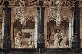 Anunciación y Visitación del retablo de los Gozos.