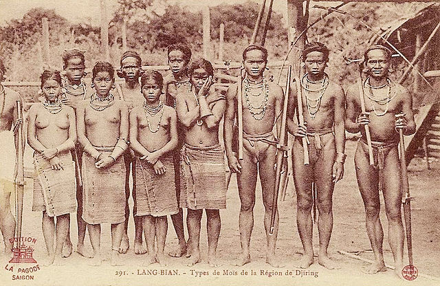 Indigenous Montagnard villagers in Lam Dong in the early 1900s