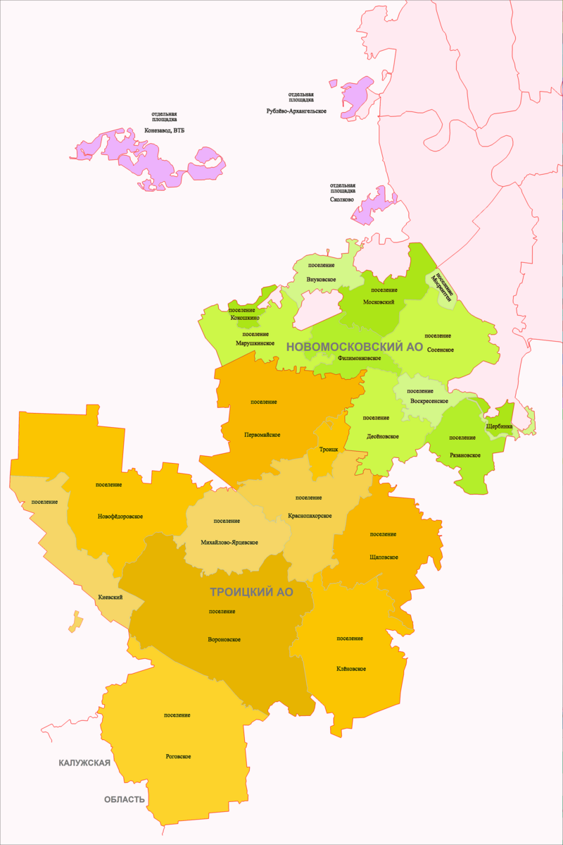 Московский территориальный округ. Троицкий административный округ Москвы на карте. Новая Москва Троицкий административный округ. Троицкий административный округ Москвы границы. Москва, Троицкий административный округ, поселение Троицк,.