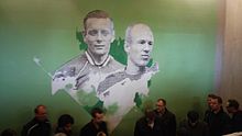 Peintures murales dans un stade de football