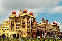 Dasara festival at Mysore Palace in Mysore, Karnataka, India.